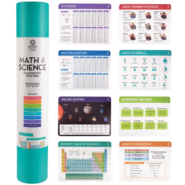 Reversible Math & Science Posters, 8-pack