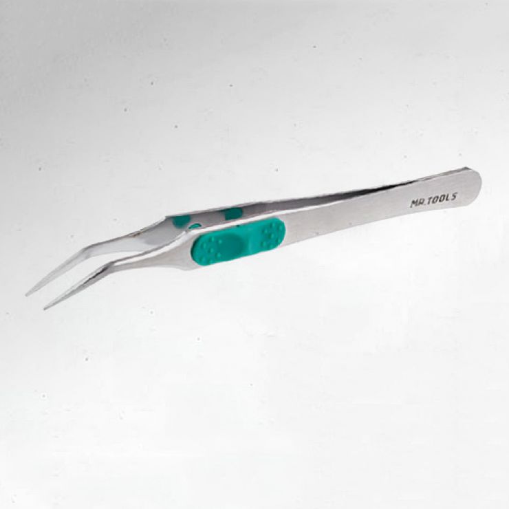 Mr. Hobby Mr. Angled Tweezers For Plastic Model Kits MT203