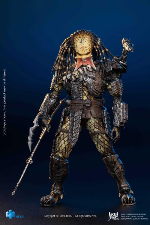 Hiya Toys 1/18 Alien vs. Predator AVP PX Exclusive Unmasked Scar Predator Action Figure