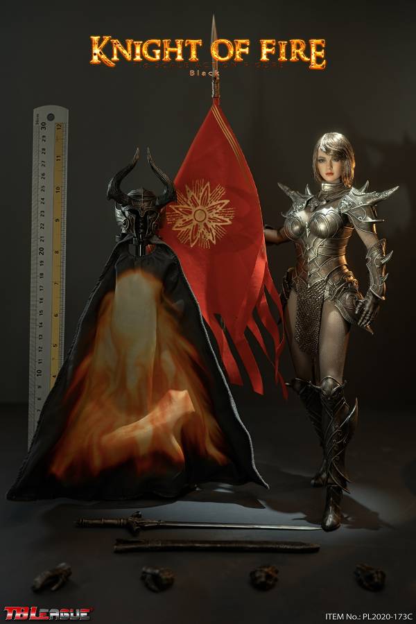 TBLeague Phicen 1/6 Knight of Fire Black Sixth Scale Action Figure PL2020-173C