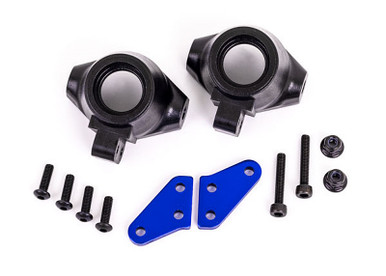 Traxxas Steering Blocks + Arms, (Aluminum, Blue-Anodized) w/ Hardware