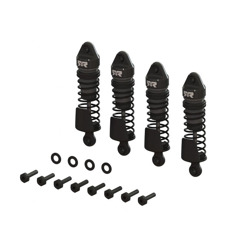 ARRMA – ARA-1560 Aluminum Shock Set, 58mm Length, 2000cSt Oil (4) Gunmetal: GROM