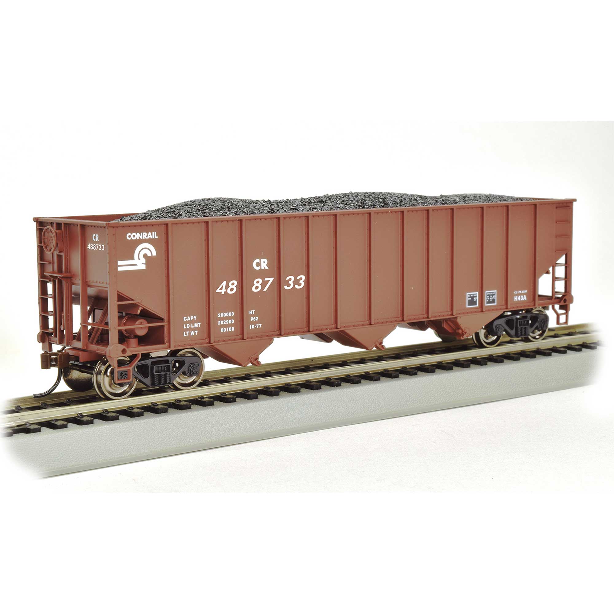 HO 100-Ton Bethlehem Steel Three Bay Hopper – Conrail #488733