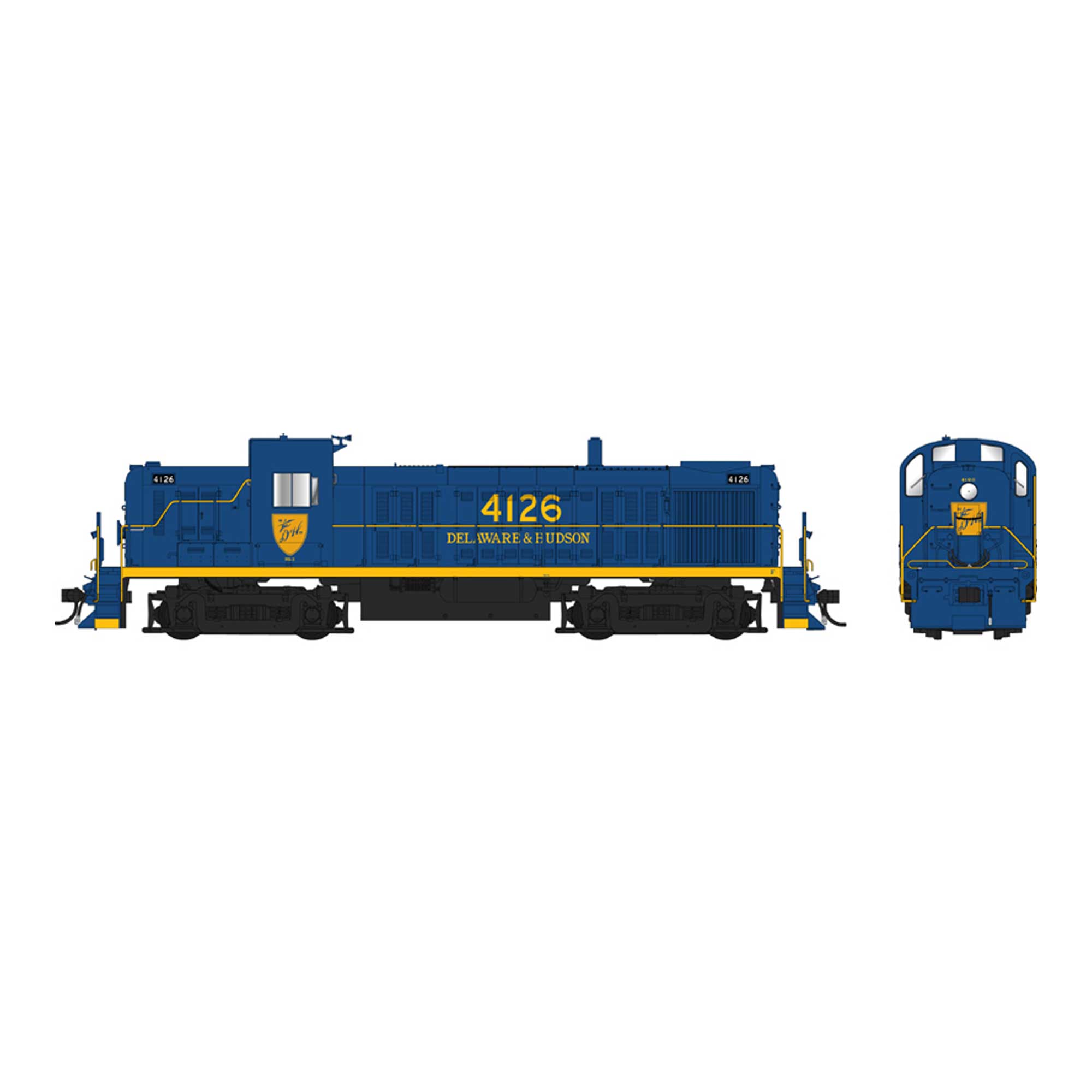 Alco RS-3 Locomotive D&H Solid Blue Phase 1 #4118