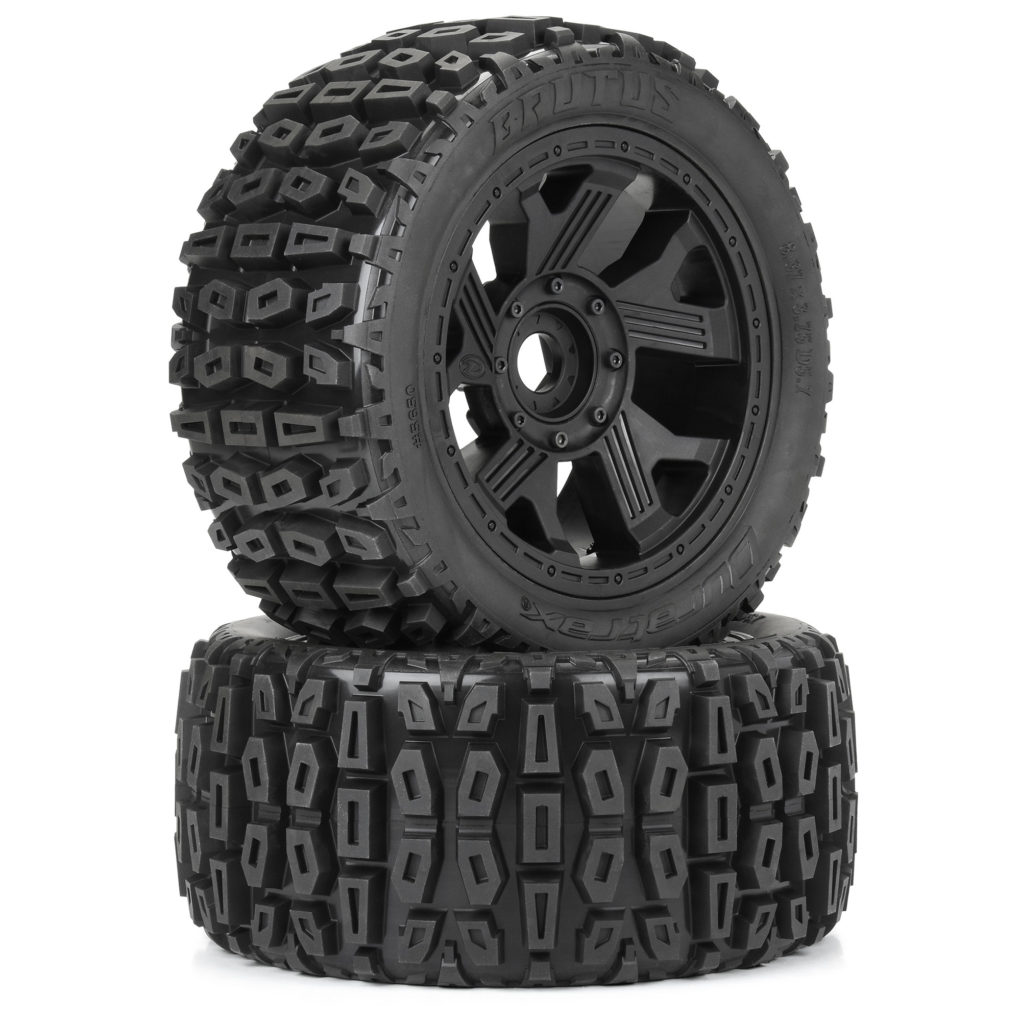 1/6 Brutus F/R 5.7″ Monster Truck Tires MTD 24mm Black Ripper (2)