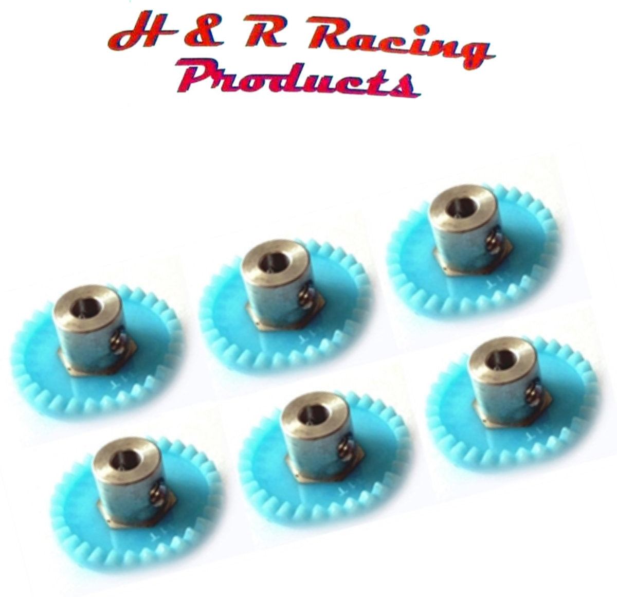 H&R Racing HR230 30T 30 Tooth 48 Pitch Crown Gear 1/8″ Axle 6pc 1/24 Slot Car