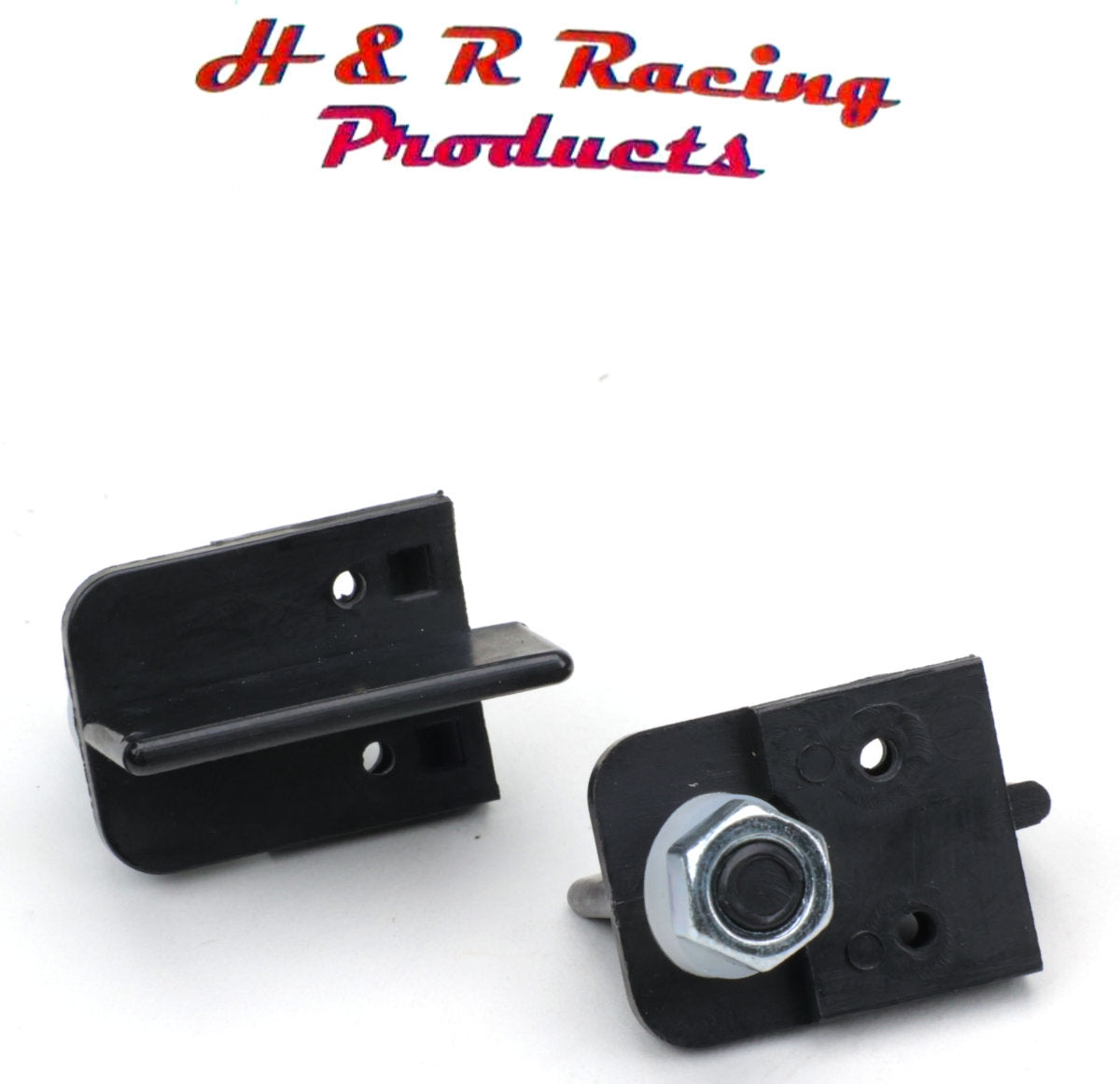 H&R Racing HR605 Black Guide with Washer and Nut 2pcs 1/24 Slot Car