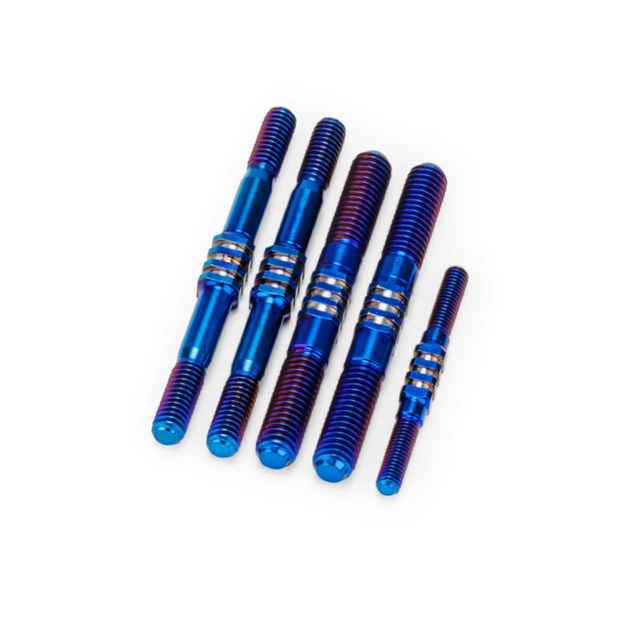 Fin Titanium Turnbuckle Set: RC8B4.1, Burnt Blue