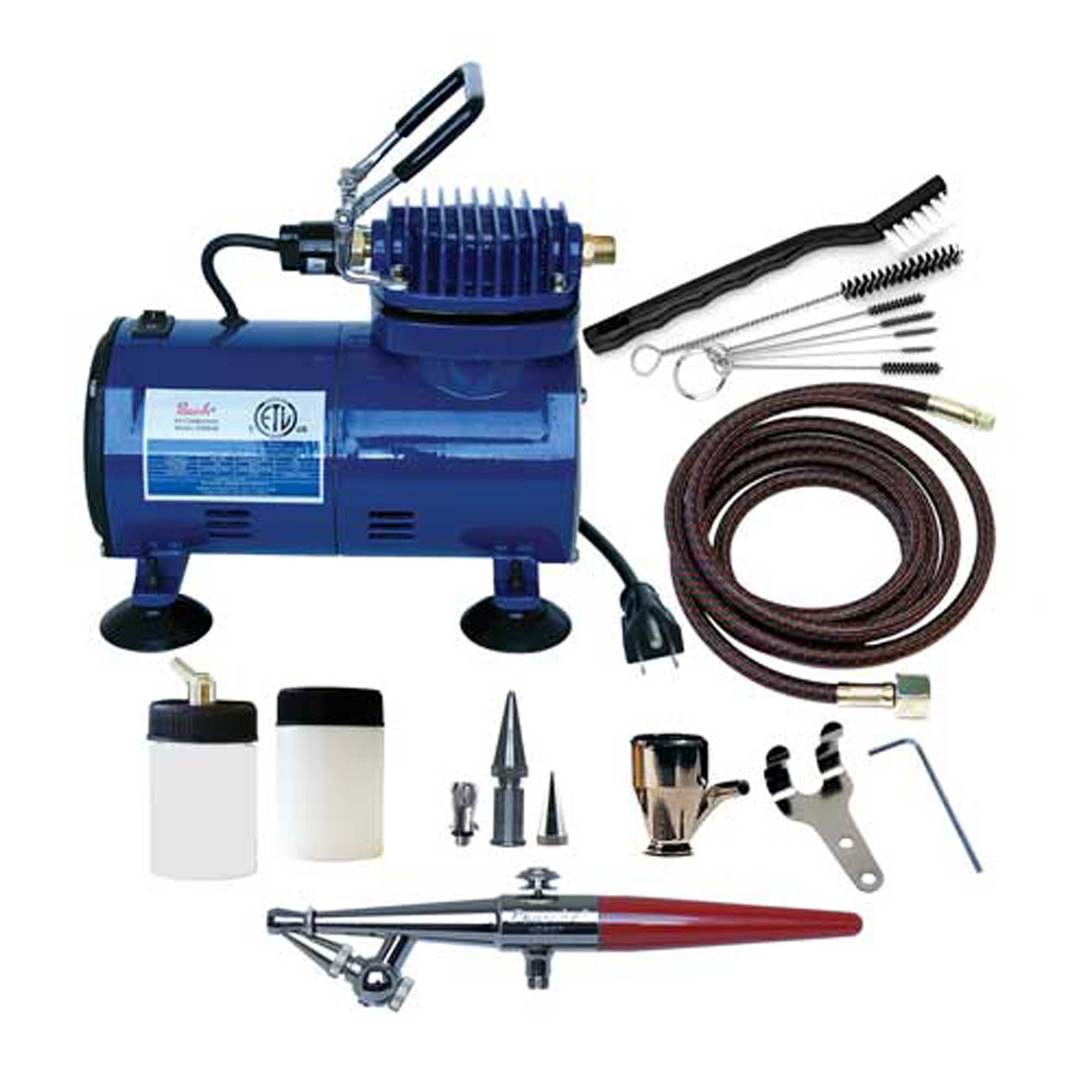 Airbrush & Compressor Package: HSET, D500SR, & AC7