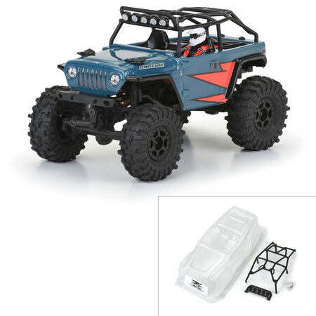 2004 Jeep LJ Clear Body with Trail Cage for Axial SCX24