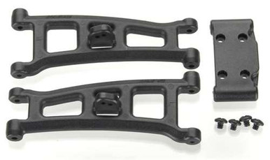 RPM Black Front A-Arms w/Bulkhead for Associated SC10GT & GT2