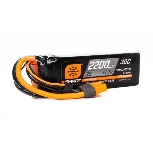 Smart 11.1V 3S LiPo Battery, 30C 2200mAh, IC3