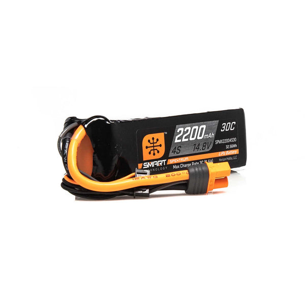 Smart 4S 14.8V LiPo Battery, 30C 2200mAh, IC3