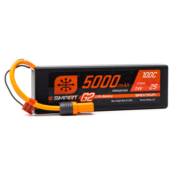 Smart 2S G2 LiPo Battery, 5000mAh 100C, IC5 Plug