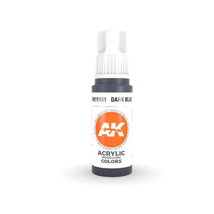 AK Interactive 17ml Bottle Dark Blue 3rd Gen Acrylic Paint