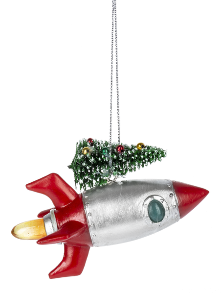 Rocket Ornament – With Christmas Tree