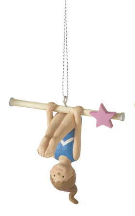 Youth Gymnast Ornament – Blue