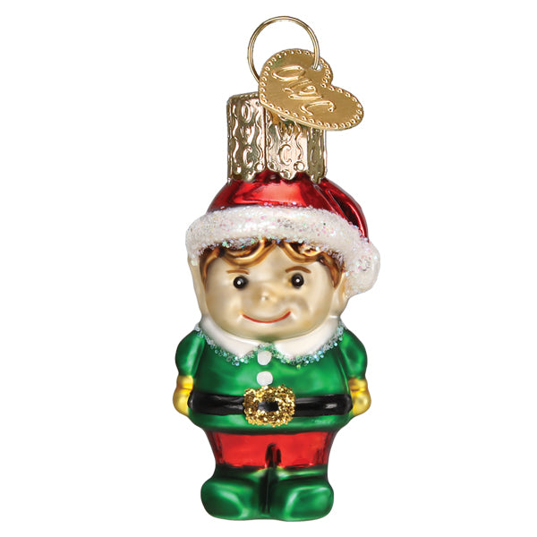 Gumdrop Mini Elf Glass Ornament