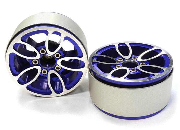 Integy 5 Spoke Type DU Off-Road 1.9 Size Wheel Blue (2) Scale Crawler