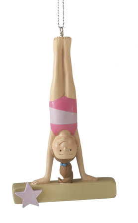 Youth Gymnast Ornament – Pink