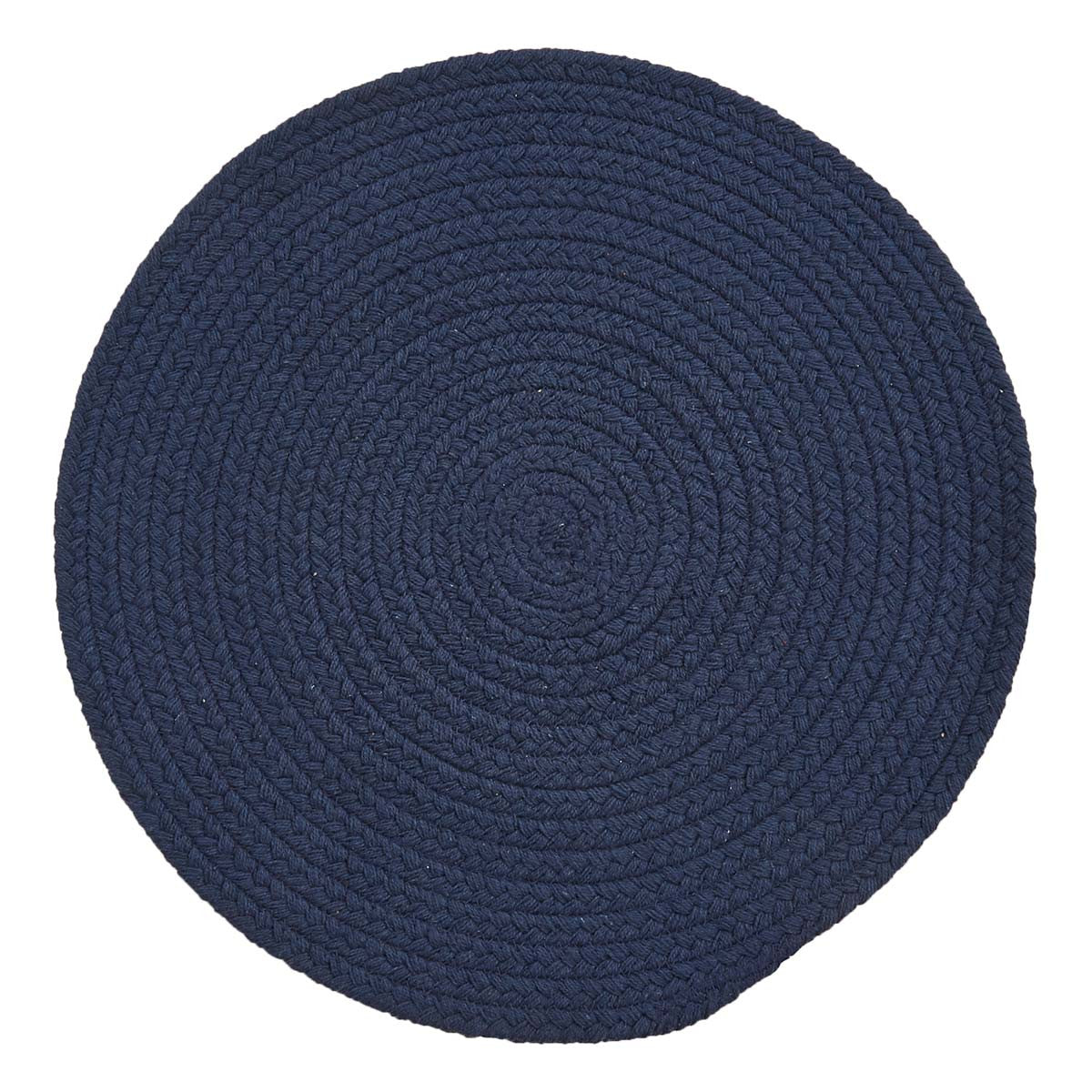 Essex Round Braided Placemat – Navy Blue