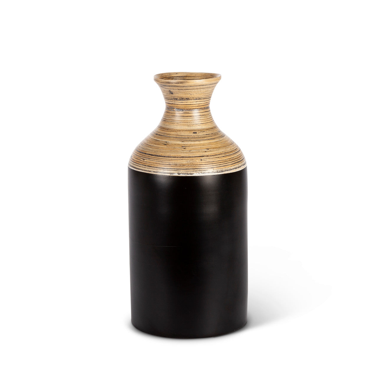 Black Spun Bamboo Tall Vase – 17 Inch