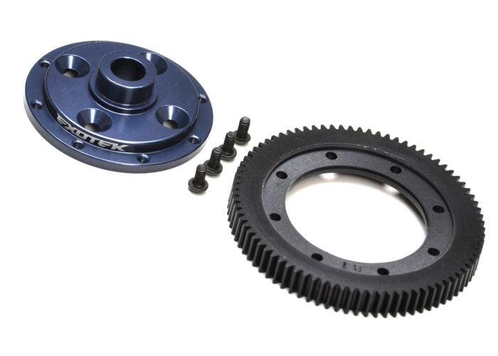 Exotek Racing 1798 Mackined 81 Spur Gear And Mounting Plate Tekno EB410