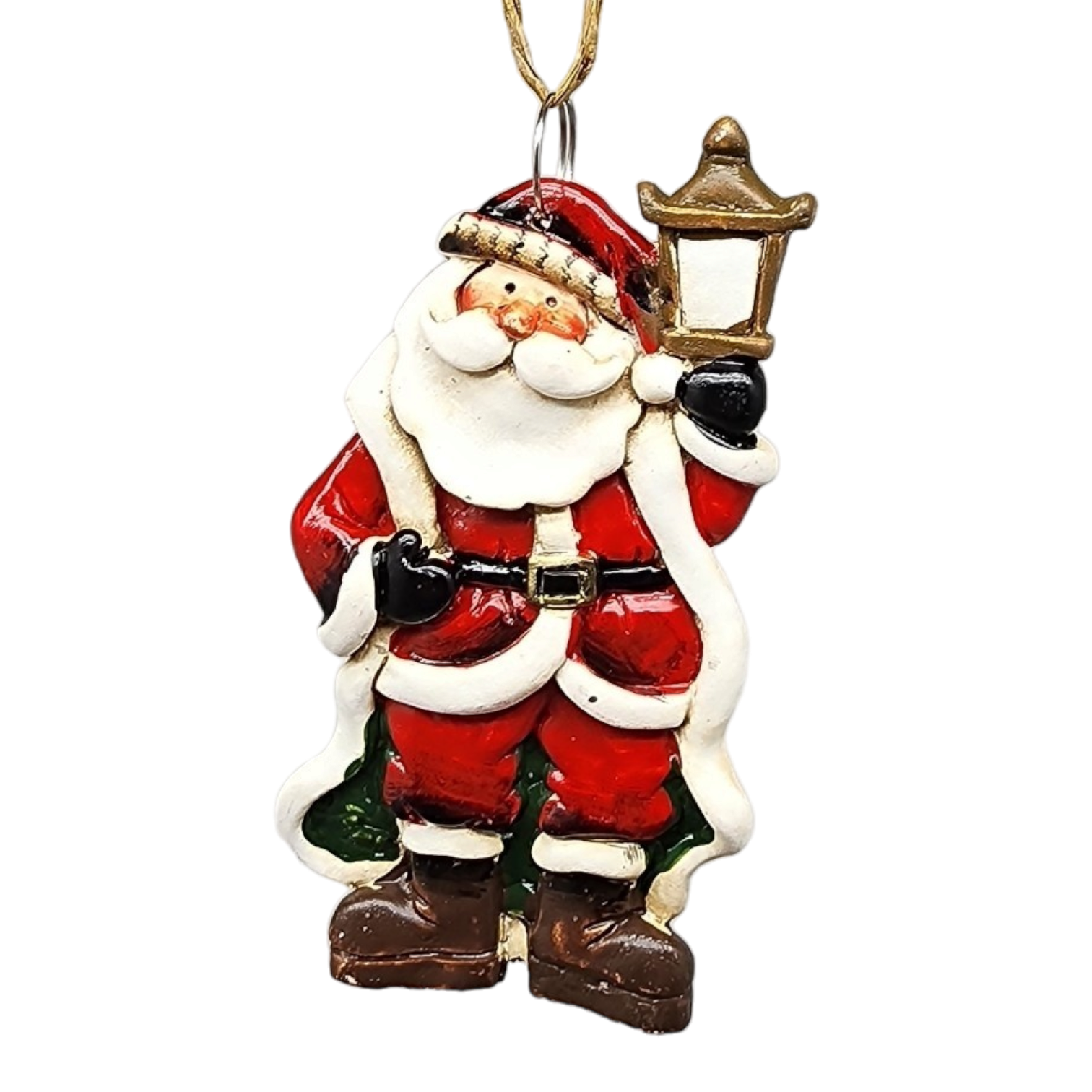 Clay-Style Santa Ornament – Lantern