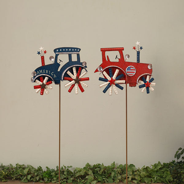 Patriotic Tractor 36 Inch Wind Spinner –