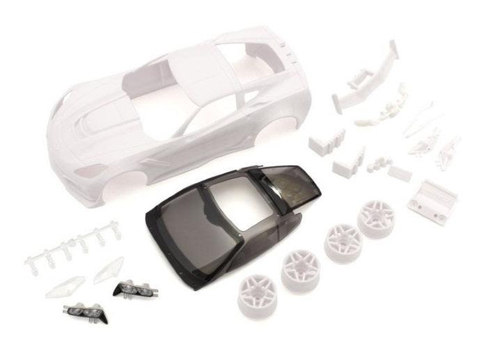 Kyosho MZN196 Corvette ZR1 White Body Set w/Wheel