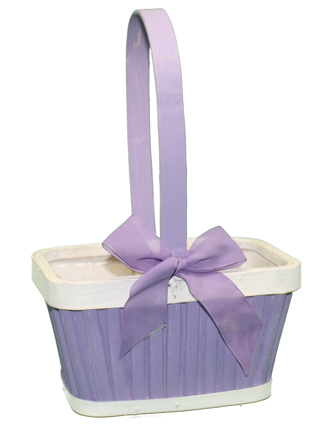 Purple Spring Wood Basket – Small