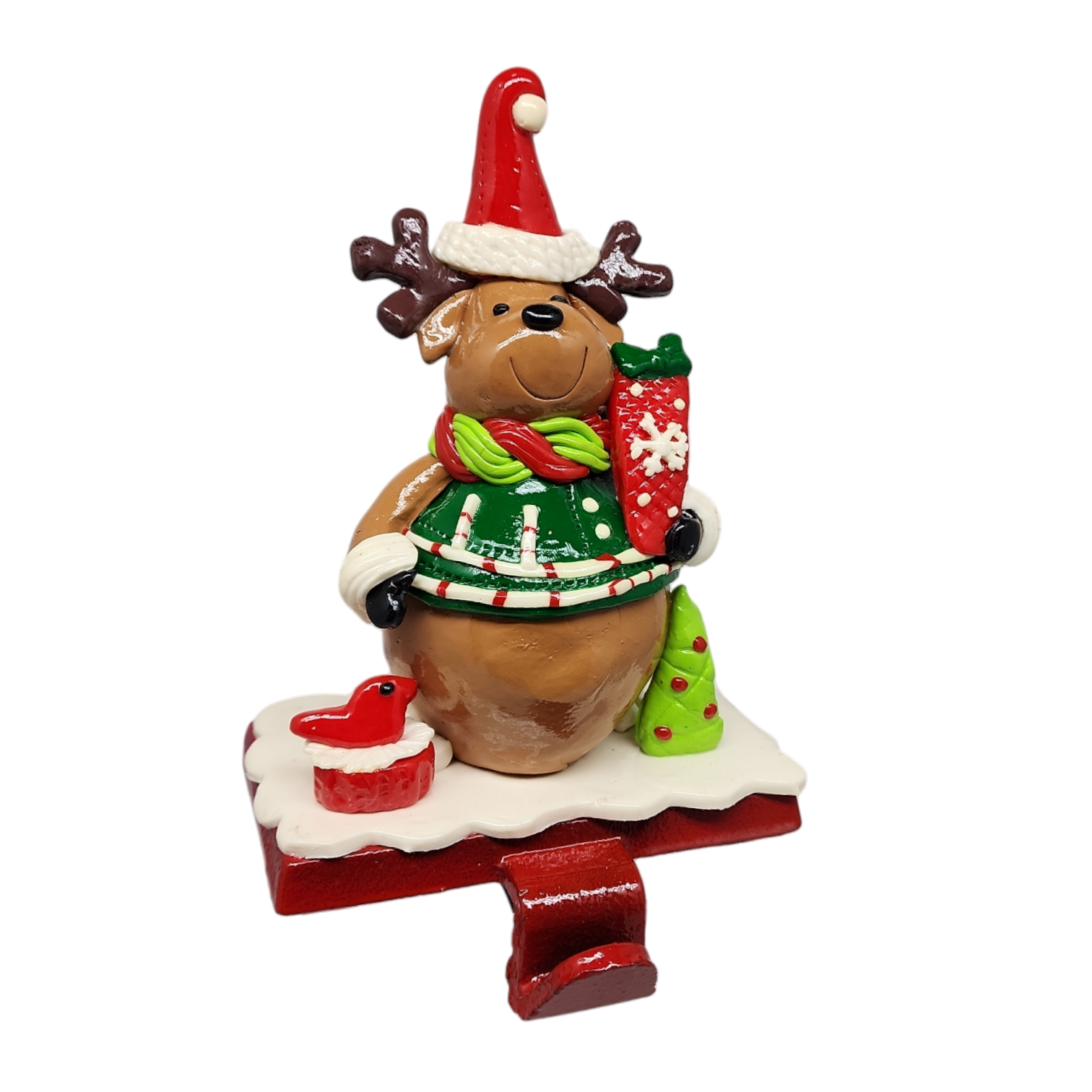 Whimsical Reindeer Stocking Hanger