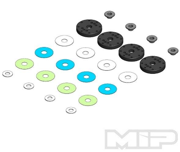 MIP 19020 Bypass1 Pistons 8-Hole Set 16mm Team Associated 1/8th