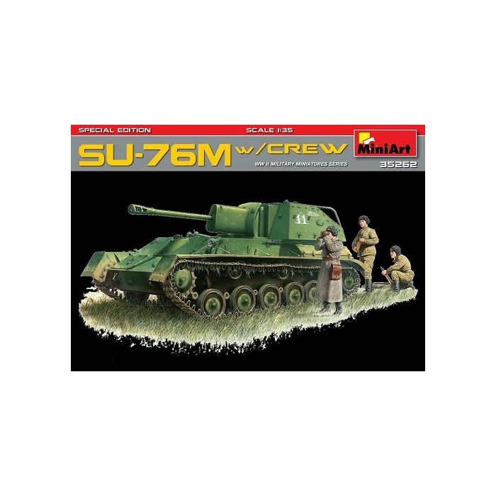 Miniart 1:35 Su76M Tank w/5 Crew Plastic Model Kit