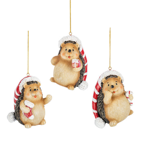 Christmas Hedgehog Ornament –