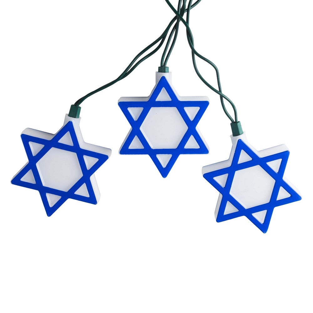 UL 10-Light Hanukkah Star Of David Li…