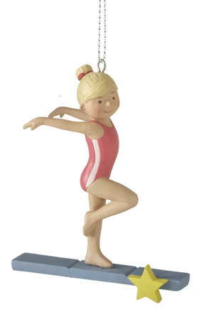 Youth Gymnast Ornament – Red