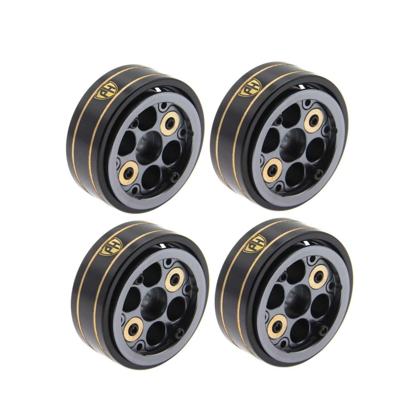 1.0″ Z9 Brass Adjustable Weight Beadlock Crawler Wheels Grey 1/24 SCX24