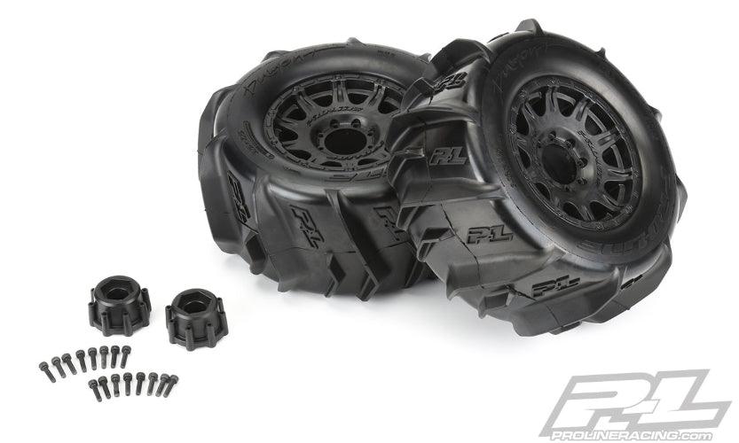 Pro-Line Dumont 3.8″ Paddle Sand/Snow Tires Mounted For 17mm MT Traxxas Maxx