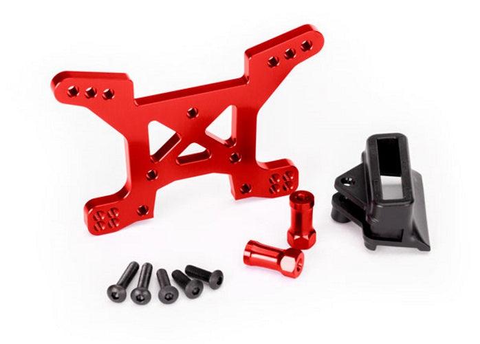 Traxxas 6739R Shock Tower Front 7075-T6 Aluminum (Red-anodized)