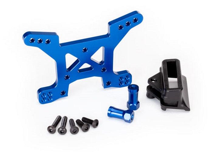 Traxxas 6739X Shock Tower Front 7075-T6 Aluminum (Blue-anodized)