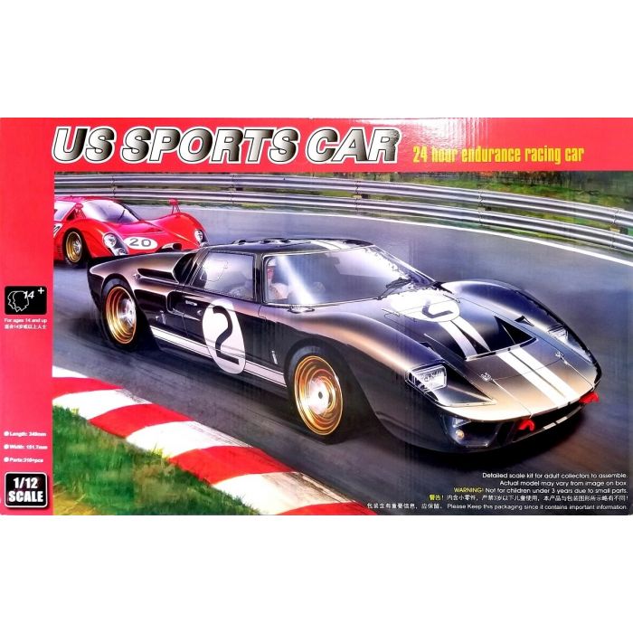 Trumpeter 1:12 US Sports Car Plastic Model Kit