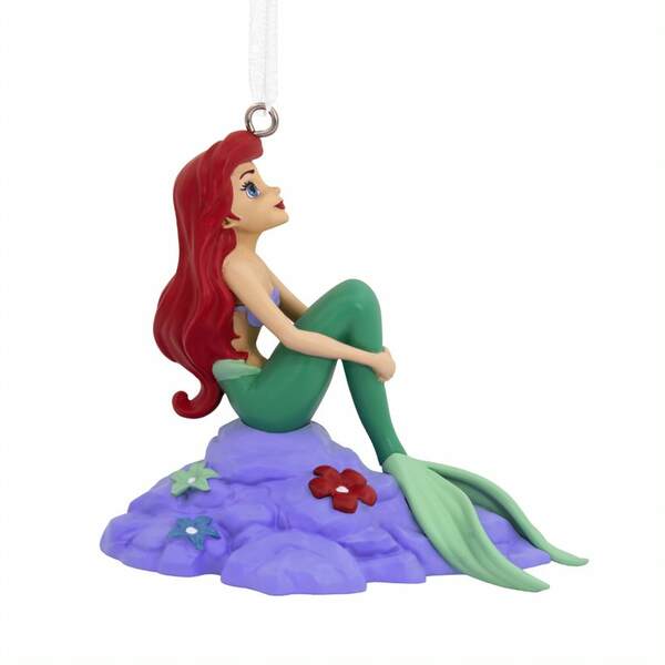 Ariel sitting on a Rock Ornament