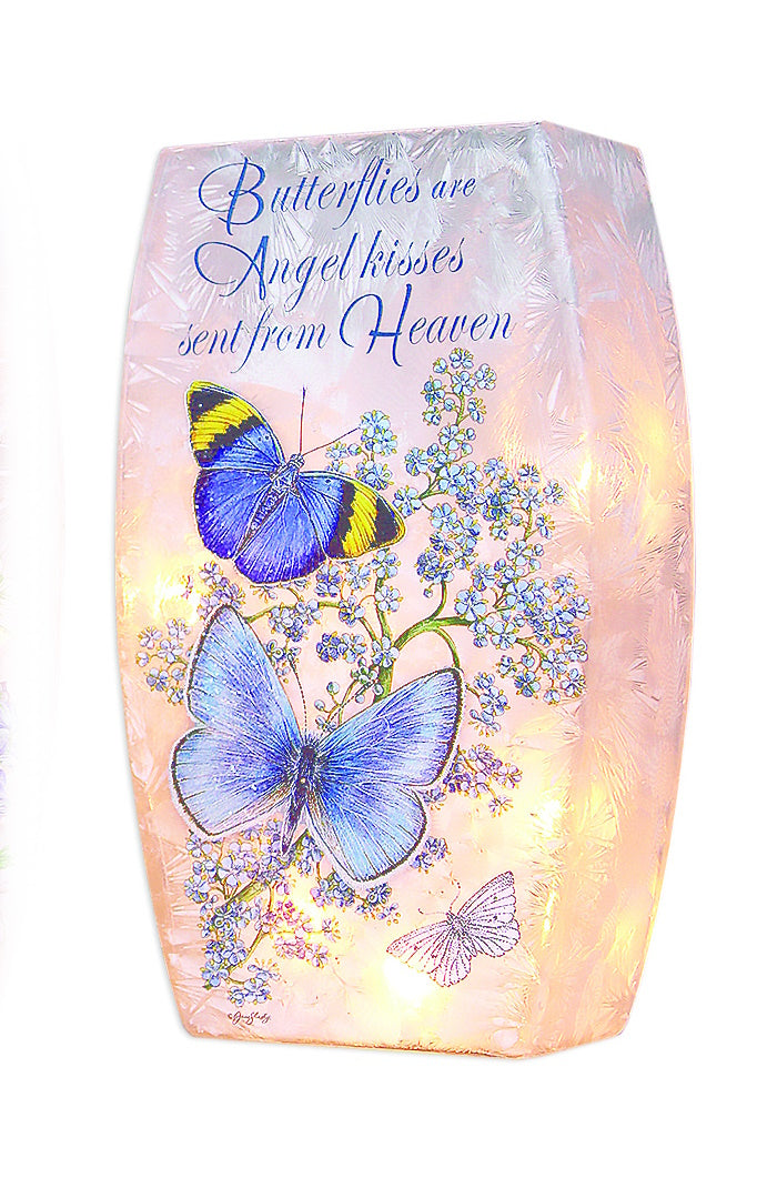 Lighted Glass Vase – Butterfly Kisses…